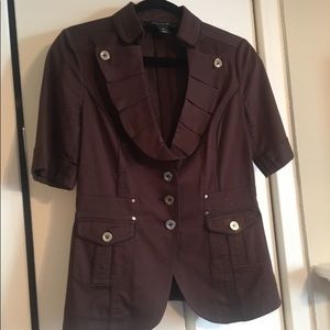 WHBM - Brown Short-Sleeve Blazer